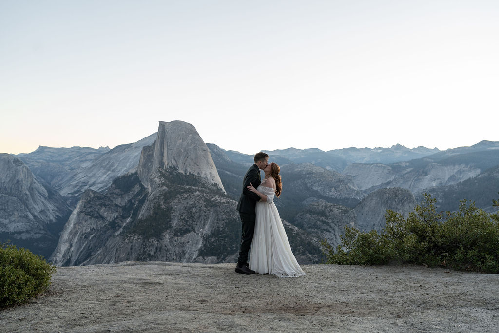 happy couple at their dream fall elopement