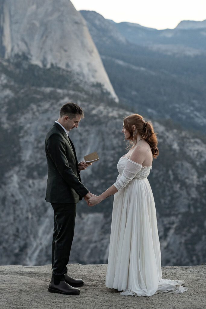 cute picture of the bride and groom before their ceremony