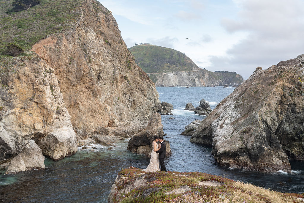 picture of the couple at their big sure elopement