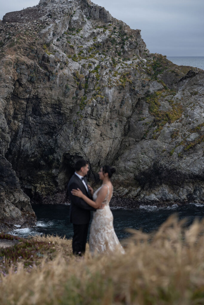 couple laughing with each other during their photoshoot