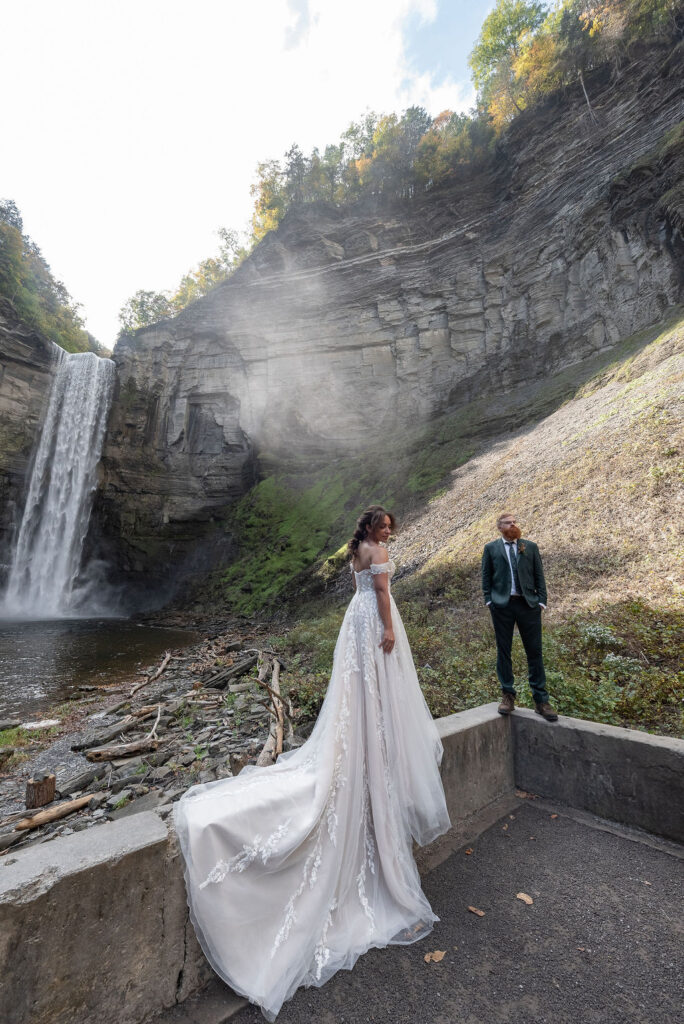 couple at their adventurous elopement photoshoot