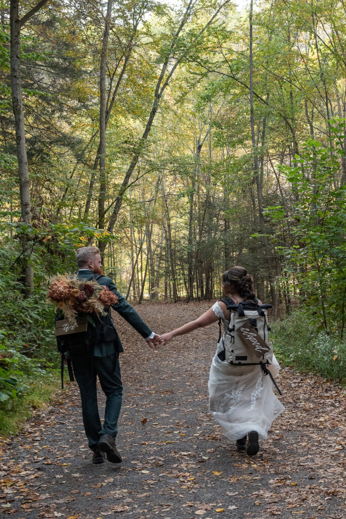 cute couple holding hands during their photoshoot