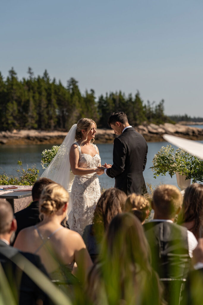Bride and groom at their dream wedding ceremony