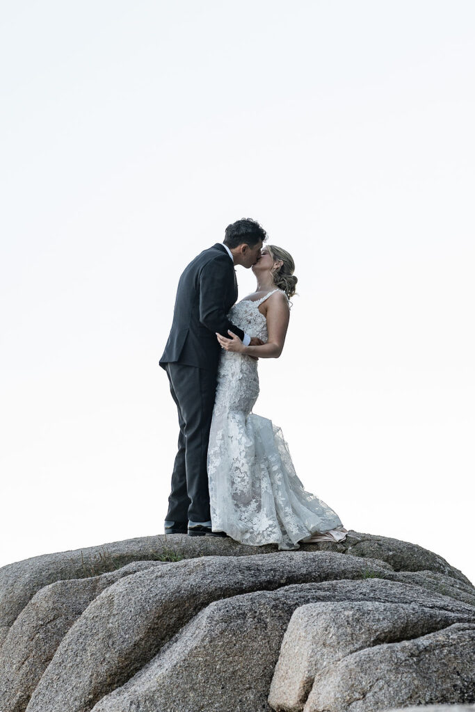 Adventurous bridal portraits in Maine