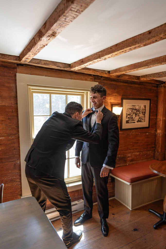 Groom getting ready for his ceremony