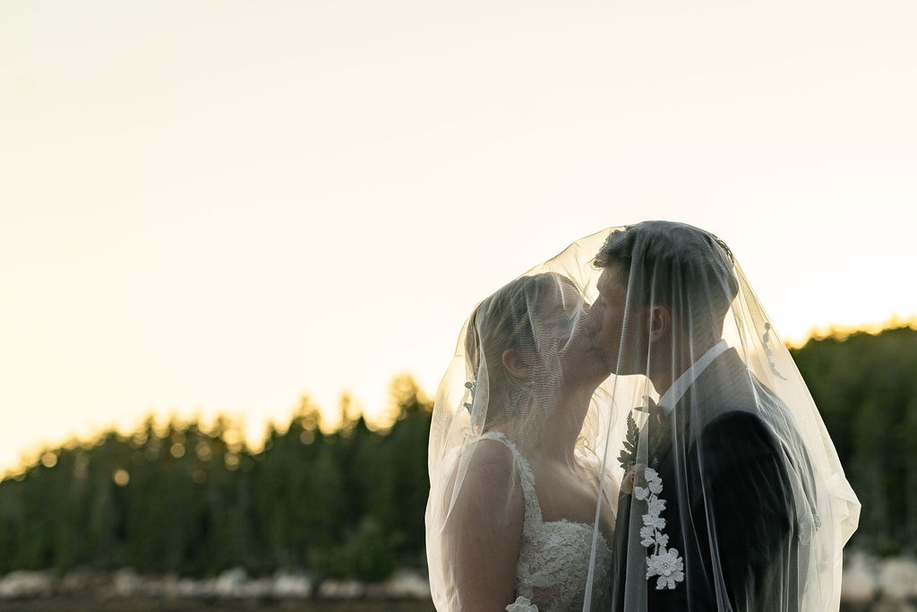 Golden hour bridal portraits
