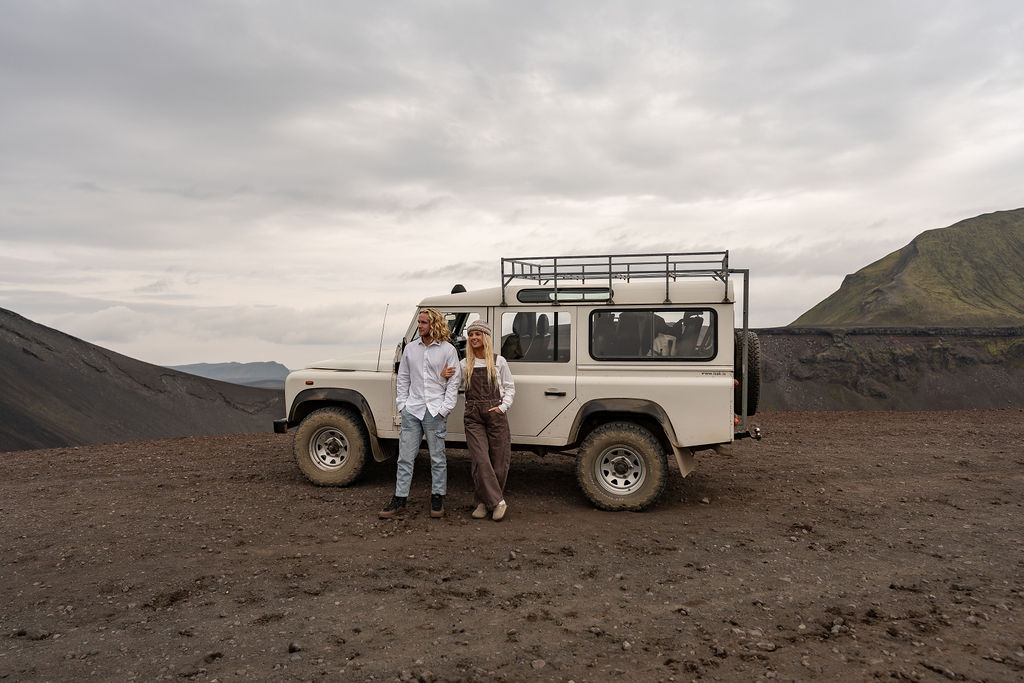 Happy couple of dream adventure photo shoot