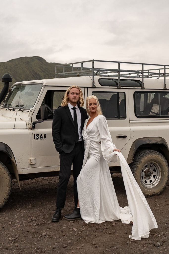 Bride and groom at their adventure elopement