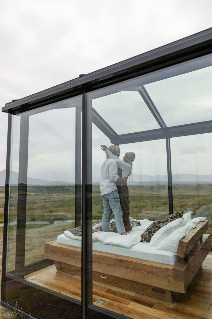 couple at their bridal session in iceland