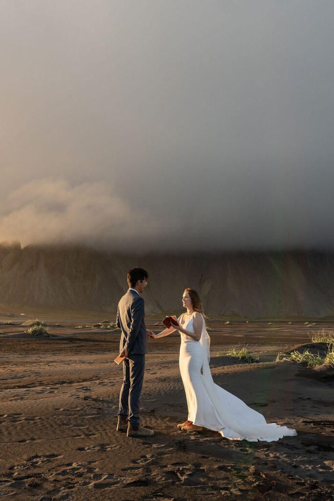 Bride and groom at their dream ceremony