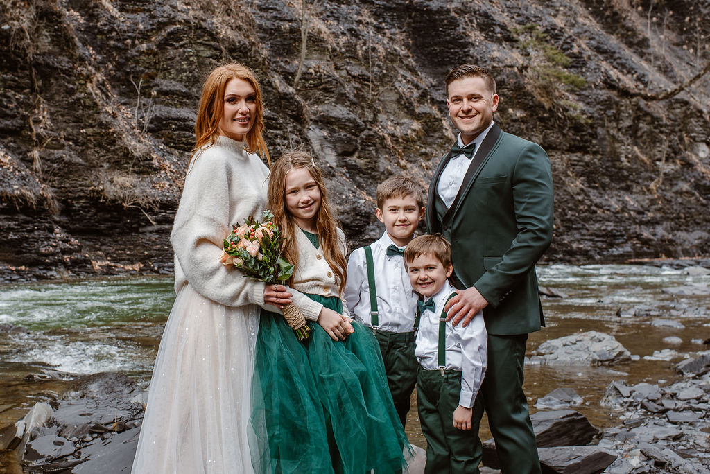 cute family picture at the elopement