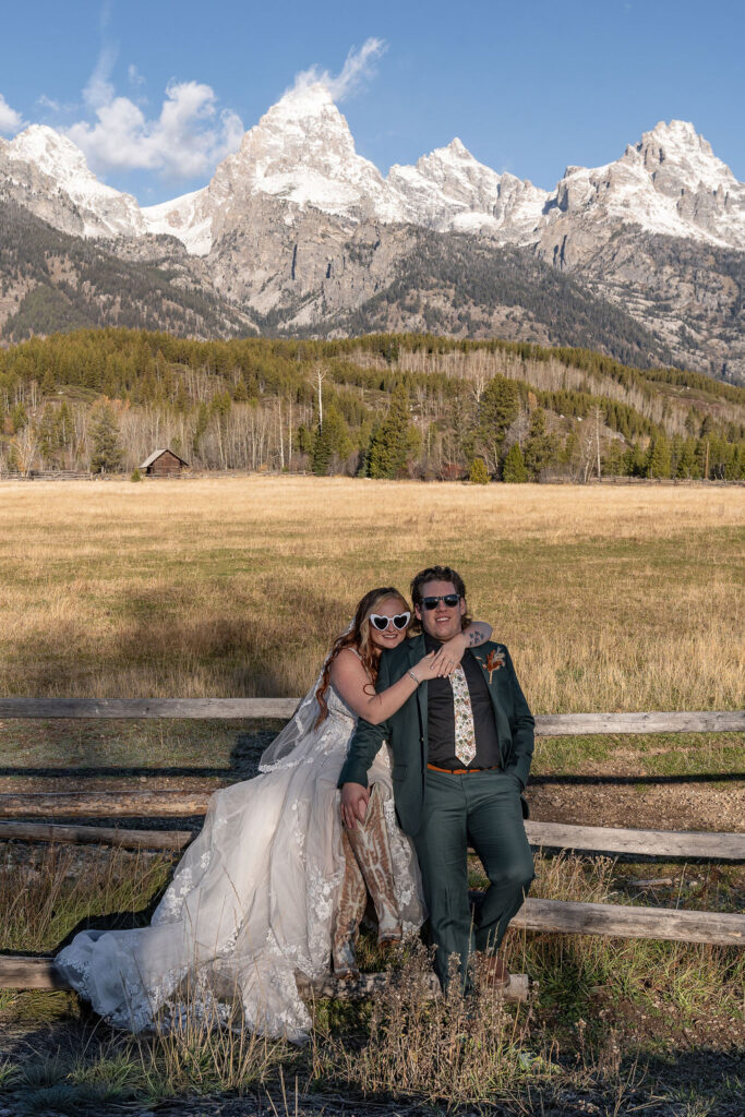 cute picture of the newlyweds hugging