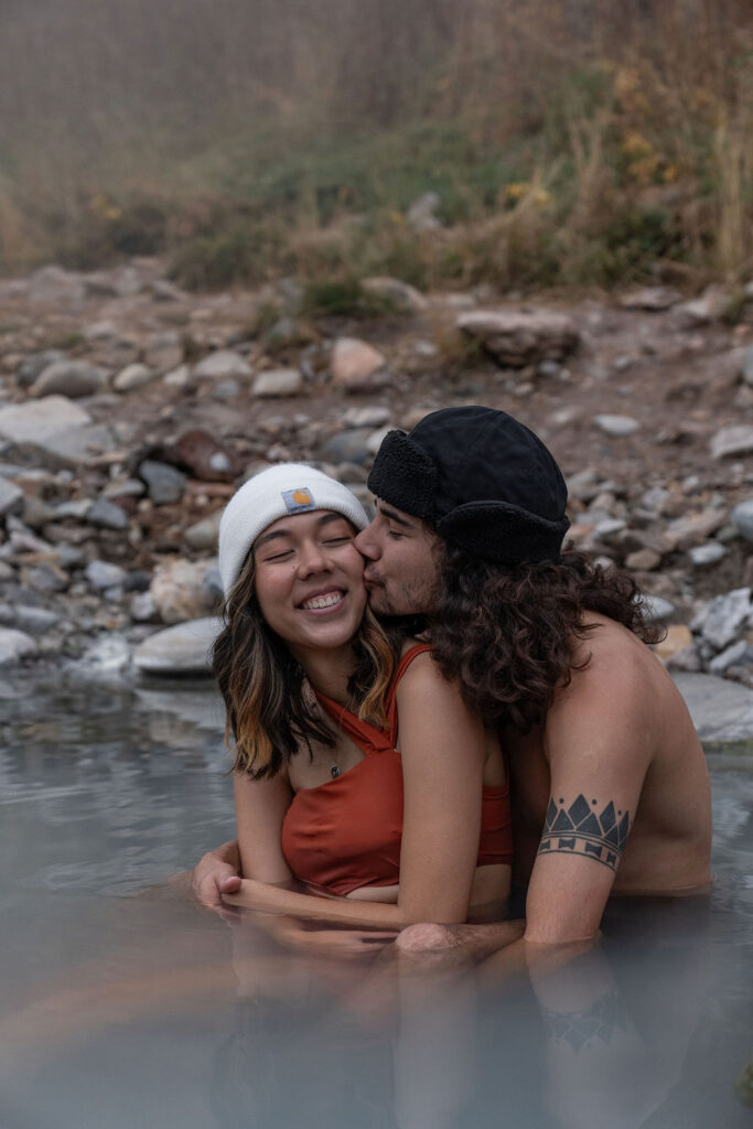 Cute picture of the newly married couple after their dream elopement