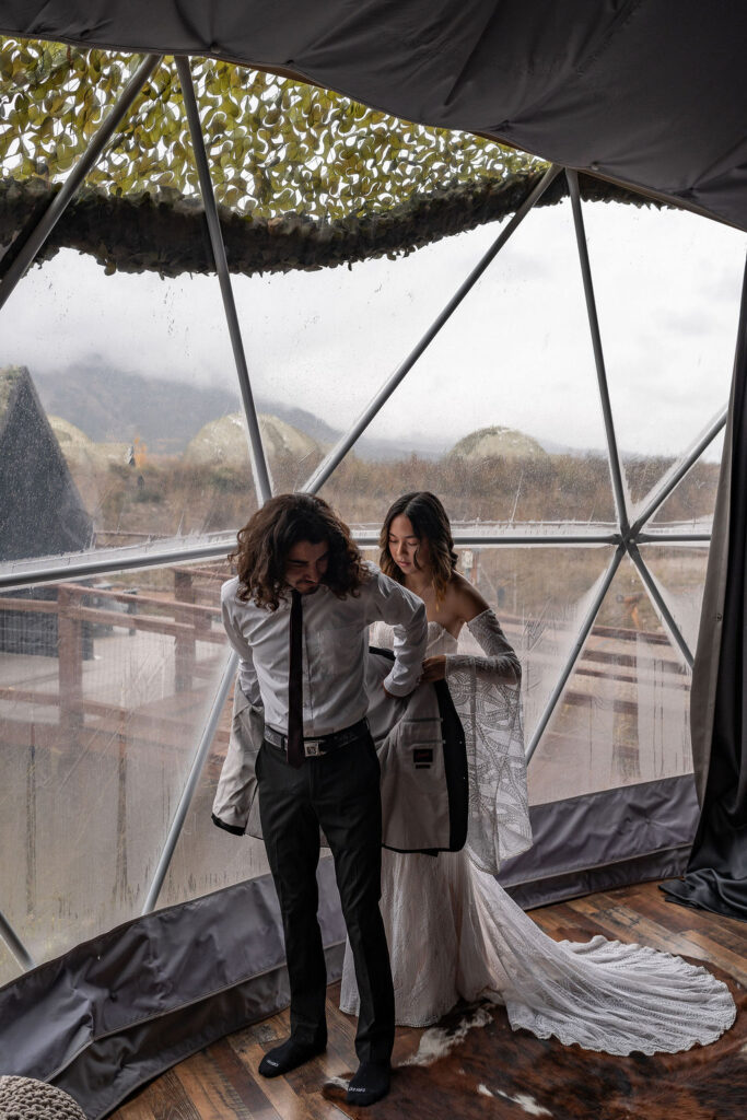 Cute couple before heading to their wedding ceremony