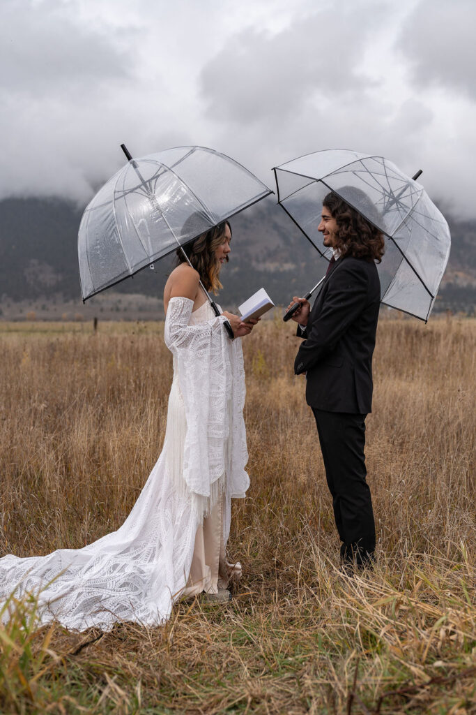 Intimate elopement ceremony