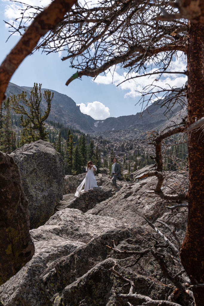 Playful and adventurous bridal portraits